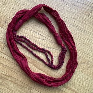 Circle scarf with beads